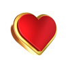 7 gold gigablox hearts symbol