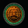 aztec magic bronze plate symbol