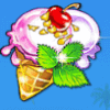 beach life pink ice cream symbol