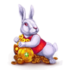 bounding luck rabbit symbol