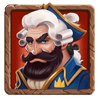 captain glum pirate hunter man symbol