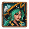 captain glum pirate hunter woman symbol