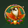 christmas with hor bird symbol