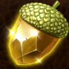clover lady golden acorn symbol