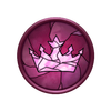 collapsed castle pink crown symbol