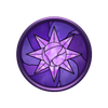 collapsed castle purple sun symbol