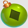 fat santa green bauble symbol