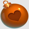fat santa orange bauble symbol