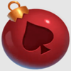fat santa red bauble symbol