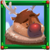 fat santa reindeer symbol