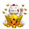 fortune cats white cat symbol