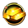 golden piggy bank golden ingots symbol