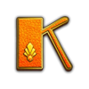 golden piggy bank k symbol