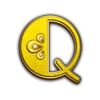 golden piggy bank q symbol