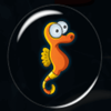 lucky blue seahorse symbol