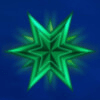 magic stars three green 2d star symbol