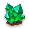 mount magmas green crystals symbol