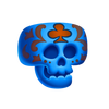 rueda de chile blue skull symbol