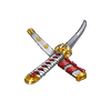 samurai blade white sword symbol