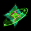 space spins green mineral symbol