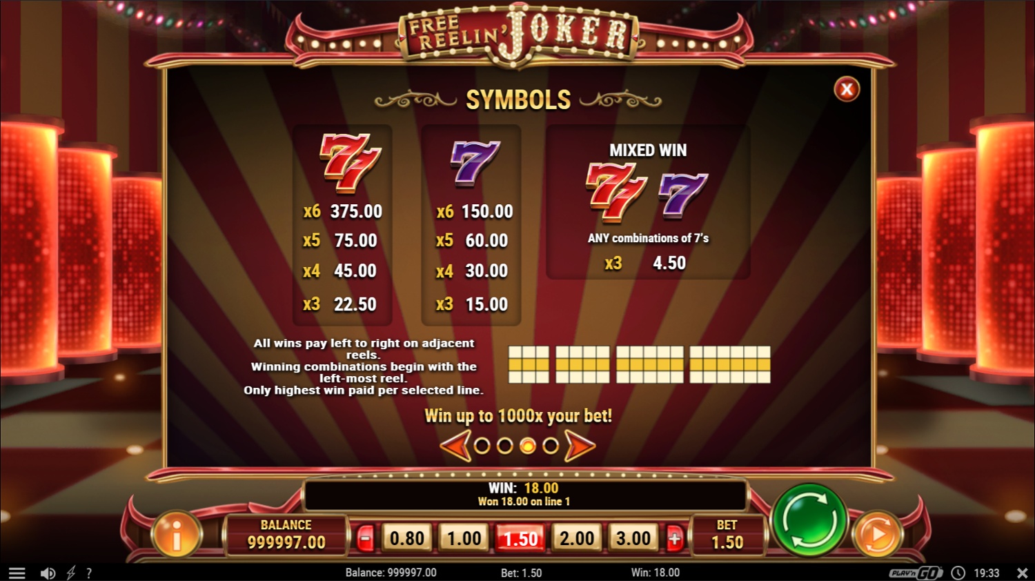 Screenshot Free Reelin’ Joker 3 